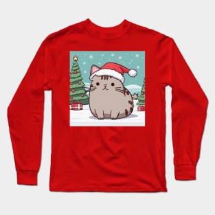 Pusheen Santa kitty Long Sleeve T-Shirt